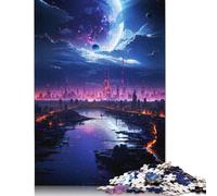 1000 Piece Puzzle Spectacular Urban Night Jigsaw Puzzles for Adults Teenager & Paper Puzzles Family Games 1000pcs (38x26cm)