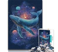 1000 Piece Puzzle Spiritual Whale 1000 Piece Jigsaw Puzzles for Adults Gifts,Educational Game Challenge Toy for Women And Men 26x38cm