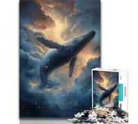 1000 Piece Puzzle Spiritual Whale Jigsaw Puzzles 1000 Pieces for Adults Teens,Train Your Brain And Hands Gifts for Friends And Family 26x38cm