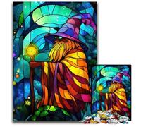 1000 Piece Puzzle Stained Glass WizardPuzzles for Adults Ideal for Lover Perfect Christmas New Year Valentines Gift 1000 PCS(75x50cm)