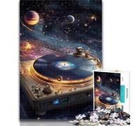 1000 Piece Puzzle Starry Sky Phonograph 1000 Piece Jigsaw Puzzles for Adults & Teens,Challenging Game for The Whole for Women, Gifts for Men 26x38cm