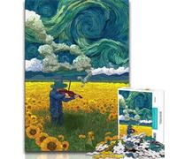 1000 Piece Puzzle starry sky Plays The Violin Jigsaws Puzzles 1000 Pieces for Adults Gifts,Decompressing Intellectual Educational Toy Great Gifts And Toys (50x75cm)