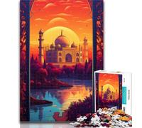 1000 Piece Puzzle Sunset over The City with Trees 1000 Piece Jigsaw Puzzles for Teenagers Gifts,Birthday Present, Gifts, Wall Art for And Age 14 Years Up 50x75cm