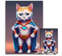 1000 Piece Puzzle Super CatJigsaw Puzzles for Adults for Teenagers Family Fun DIY Brain Teaser Game Gift 1000 PCS(38x26cm)