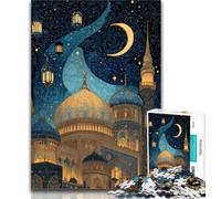 1000 Piece Puzzle Taj Mahal at Night Jigsaws Puzzles 1000 Pieces for Teenagers Gifts,Challenging Difficult with Fully Interlocking Randomly Shaped Pieces 50x75cm