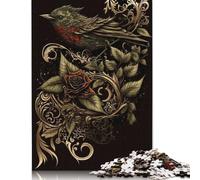 1000 Piece Puzzle Tattoo Art X Jigsaw Puzzles for Adults Paperboard Puzzles Best Gift for Adults And 38x26cm/1000pcs