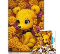 1000 Piece Puzzle Teddy Puppy 1000 Piece Jigsaw Puzzles for Adults & Teens,Challenging Game for The Whole for Women, Gifts for Men 26x38cm