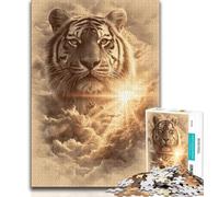 1000 Piece Puzzle The Celestial Tiger Jigsaw Puzzle 1000 Pieces for Teenagers,Educational Games Home Decoration Artists Collection, Fine Art (38x26cm)