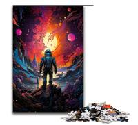 1000 Piece Puzzle The Colorful Psychedelia of Space Explorers Jigsaw for Adults Wood Jigsaw Great Gifts for Christmas 75x50cm