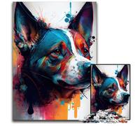 1000 Piece Puzzle The Courage Dog Jigsaw Puzzles DIY Decoration, Brain Challenge, for Adult, Family, 50x75CM/19.68x29.52inch