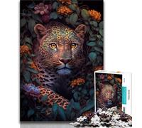 1000 Piece Puzzle The Flowered Leopard Adult Puzzles 1000 Pieces,for Age 14+ Impossible Game Best Gift for Adults And Teenagers (38x26cm)