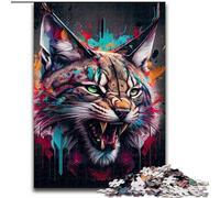 1000 Piece Puzzle The Honesty Lynx Wooden Jigsaw Puzzles size 50x75cm Creative Family Game & Home Decor, for Teenagers