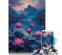 1000 Piece Puzzle The Lotus Blossom Jigsaw Puzzles 1000 Pieces for Adults Teens,Train Your Brain And Hands Gifts for Friends And Family 50x75cm
