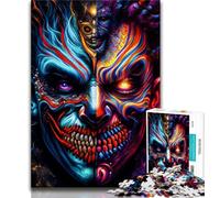 1000 Piece Puzzle The Psycho Clown Jigsaw Puzzles for Teenagers 1000 Piece,Educational Toys Is Ideal As A Gift for The Whole Family (26x38cm)