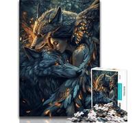 1000 Piece Puzzle The Wolf And The Girl Jigsaw Puzzles for Adults 1000 Piece,Train Your Brain And Hands Gifts for Friends And Family (50x75cm)