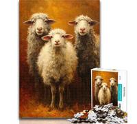 1000 Piece Puzzle Three Sheep 1000 Pieces Jigsaw Puzzles for Adults And Teens,Family Entertainment Toys Is Ideal As A Gift for The Whole Family 26x38cm