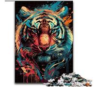 1000 Piece Puzzle Tiger Face Adult Jigsaw Puzzles 1000 Pieces Ideal for Home & Office Decor, for Birthday Size 26X38CM