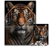 1000 Piece Puzzle Tiger Looks in My Eyes Jigsaw Puzzles DIY Decoration, Brain Challenge, for Adult, Family, 50x75CM/19.68x29.52inch