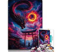 1000 Piece Puzzle Torii Gate Dragon 1000 Piece Jigsaw Puzzles,Toys Educational Games Stress Relieving Wishlist with Santa Claus 75x50cm