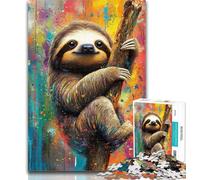 1000 Piece Puzzle Tree-climbing Sloth Jigsaw Puzzles for Adults 1000 Piece,Educational Game for Birthday, Chrismas for And 14 Years Old 26x38cm