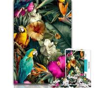 1000 Piece Puzzle Tropical Parrot 1000 Piece Jigsaw Puzzles for Adults & Teens,Challenging Game And Family Play Secret Santa Gifts 50x75cm