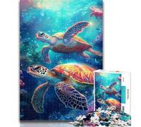 1000 Piece Puzzle Turtle on The Seabed 1000 Pieces Jigsaw Puzzles for Adults And Teens,Family Entertainment Toys Is Ideal As A Gift for The Whole Family 50x75cm