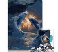 1000 Piece Puzzle Two Koi Fish Adult Puzzles 1000 Pieces,for Age 14+ Impossible Game Best Gift for Adults And Teenagers 26x38cm