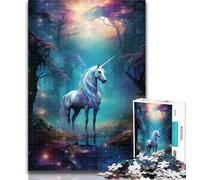 1000 Piece Puzzle Unicorn in Fantasy Forest 1000 Pieces Jigsaw Puzzles for Adults And Teens,Artists Collection, Fine Art for Age 14+ 50x75cm