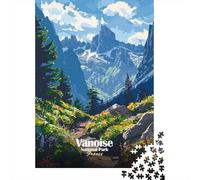 1000 Piece Puzzle Vanoise National Park France Landscape Jigsaw Puzzles for Adults Woodenboard Puzzles Adults Puzzles Gifts 1000pcs (75x50cm)