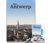 1000 Piece Puzzle Visit Antwerp Adult Jigsaw Puzzles 1000 Pieces,Challenging Difficult with Fully Interlocking Randomly Shaped Pieces 26x38cm