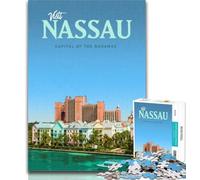1000 Piece Puzzle Visit Nassau 1000 Piece Jigsaw Puzzle for Adults And Teenagers,for Educational Game Challenge Toy Artists Collection, Fine Art 75x50cm