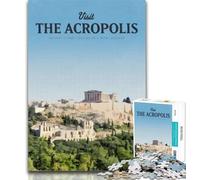 1000 Piece Puzzle Visit The Acropolis 1000 Piece Jigsaw Puzzle for Adults And Teenagers,for Educational Game Challenge Toy Artists Collection, Fine Art 75x50cm