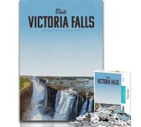 1000 Piece Puzzle Visit Victoria Falls 1000 Piece Jigsaw Puzzles for Adults Gifts,learning Educational Toys Unique Home Decor And Gifts 26x38cm