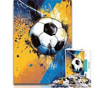 1000 Piece Puzzle Watercolor Football 1000 Piece Jigsaw Puzzles for Adults & Teens,Challenging Game for The Whole for Women, Gifts for Men 26x38cm