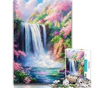 1000 Piece Puzzle Waterfall View Jigsaw Puzzles 1000 Pieces for Adults Teens,Toys Educational Games Stress Relieving Enhance Love between Couples 26x38cm