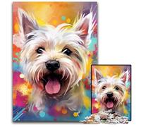 1000 Piece Puzzle West Highland White Terrier Impossible Jigsaw Puzzles for Adults for Teenager & Families, Perfect DIY Decor & Brain-Teasing Challenge 50x75CM/19.68x29.52inch
