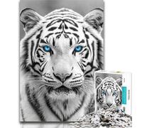 1000 Piece Puzzle White Tiger 1000 Pieces Jigsaw Puzzle For Adults Teens,Wall Decoration Unique Birthday And Xmas Gifts Suitable for And 14 50x75cm