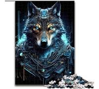 1000 Piece Puzzle Wolf Cyber 1000 Piece Jigsaw Puzzle Challenging DIY Brain Game, Interactive Family Activity (Size 26x38cm)
