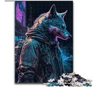1000 Piece Puzzle Wolf Human Wooden Jigsaw Puzzles size 50x75cm Challenging Brain Teaser for Teenagers, Family Game Night Fun