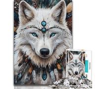 1000 Piece Puzzle Wolf Totem Jigsaw Puzzle 1000 Pieces for Adults,Fun Activity for Home, Rainy Days Toys, Birthday Gifts (50x75cm)
