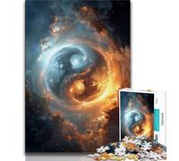1000 Piece Puzzle Yin And Yang 1000 Piece Jigsaw Puzzle for Adults Teens,Train Your Brain And Hands Gifts for Friends And Family (26x38cm)