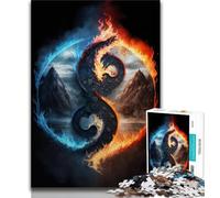 1000 Piece Puzzle Yin And Yang 1000 Piece Jigsaw Puzzle for Adults Teens,Train Your Brain And Hands Gifts for Friends And Family (26x38cm)