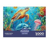 1000 Piece PuzzleDolphin Game Suitable for Children And Adults Aged 12 And Above, Can Be Collected, Home Decoration, And Challenged to The Impossible70x50cm/1000pcs