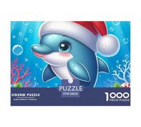 1000 Piece PuzzleDolphin Game Suitable for Children And Adults Aged 12 And Above, Can Be Collected, Home Decoration, And Challenged to The Impossible38x26cm/1000pcs