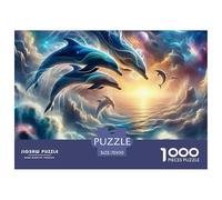 1000 Piece PuzzleDolphin Game Suitable for Children And Adults Aged 12 And Above, Can Be Collected, Home Decoration, And Challenged to The Impossible70x50cm/1000pcs