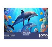 1000 Piece PuzzleDolphin Game Suitable for Children And Adults Aged 12 And Above, Can Be Collected, Home Decoration, And Challenged to The Impossible38x26cm/1000pcs