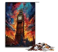 1000 Piece Puzzles A Large Bell Tower Above The City Jigsaw for Adults Wood Family Game 75x50cm