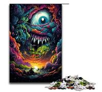 1000 Piece Puzzles Alien Monster World by SplattersLots of Thick Color for Adults Wooden Jigsaw Family Games 75x50cm