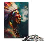 1000 Piece Puzzles American Indians Jigsaw Puzzles for Adults Paper Jigsaw Family Game 1000 PCS(38x26cm)