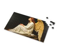 1000 Piece Puzzles Angel With Golden Wings Sitting On A Rock Picture Puzzle Boy Toys Puzzles For Adults 1000 Pieces(1000PCS)